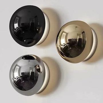 Verthara Modern Circular Wall Lamp - Hardwired - Minimalist Design - Plated Silver Finish - Indoor Use - Ideal For Corridor And Bedside Lighting