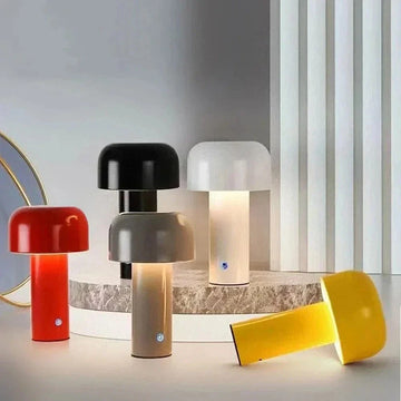 Verthara Portable LED Table Lamp - Cordless - Touch Control - Rechargeable - Modern Design - Ideal For Bedside or Desk Use