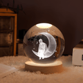 Verthara 3D Crystal Balls LED Light Man in the Moon