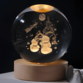 Verthara 3D Crystal Balls LED Light Snowmen