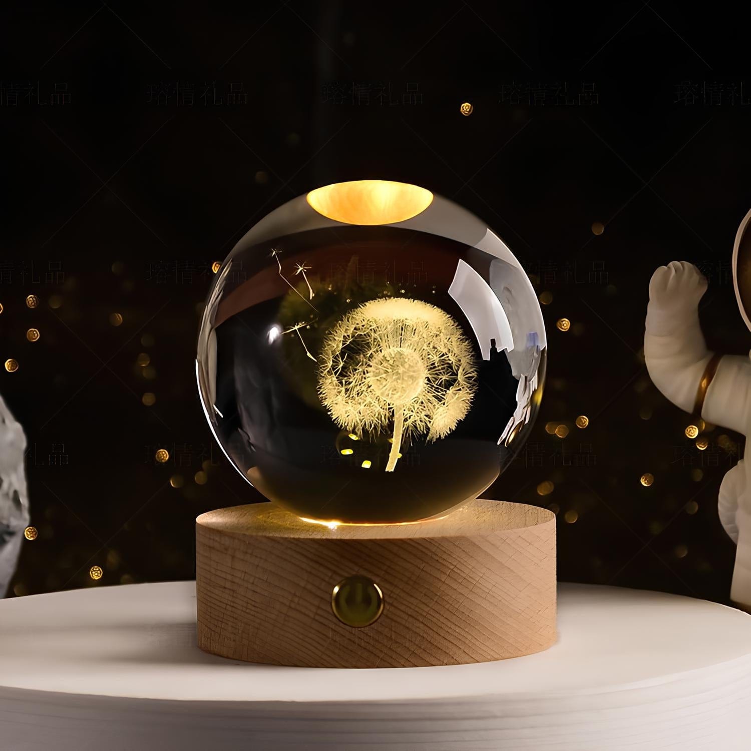Verthara 3D Crystal Balls LED Light Dandelion