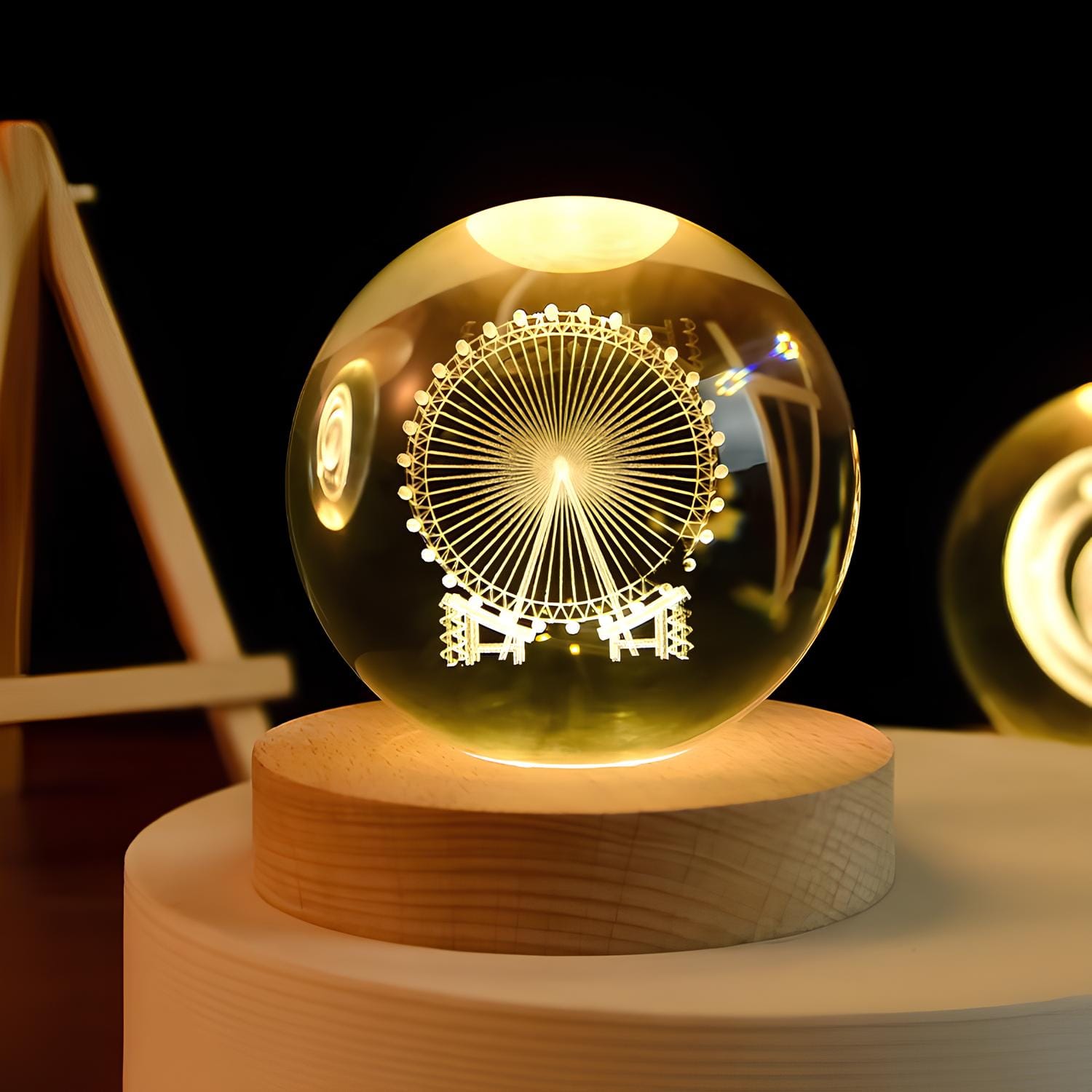 Verthara 3D Crystal Balls LED Light Ferris Wheel