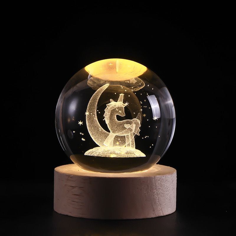 Verthara 3D Crystal Balls LED Light Unicorn