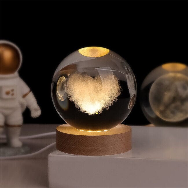 Verthara 3D Crystal Balls LED Light Heart