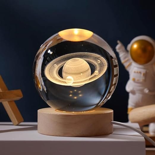 Verthara 3D Crystal Balls LED Light Saturn