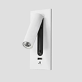 Verthara Adjustable USB Charging Wall Lamp with 350° Rotation – Modern Wall Sconce Lighting for Bedside and Hotel Use Cool White(5500-7000K) / White / B
