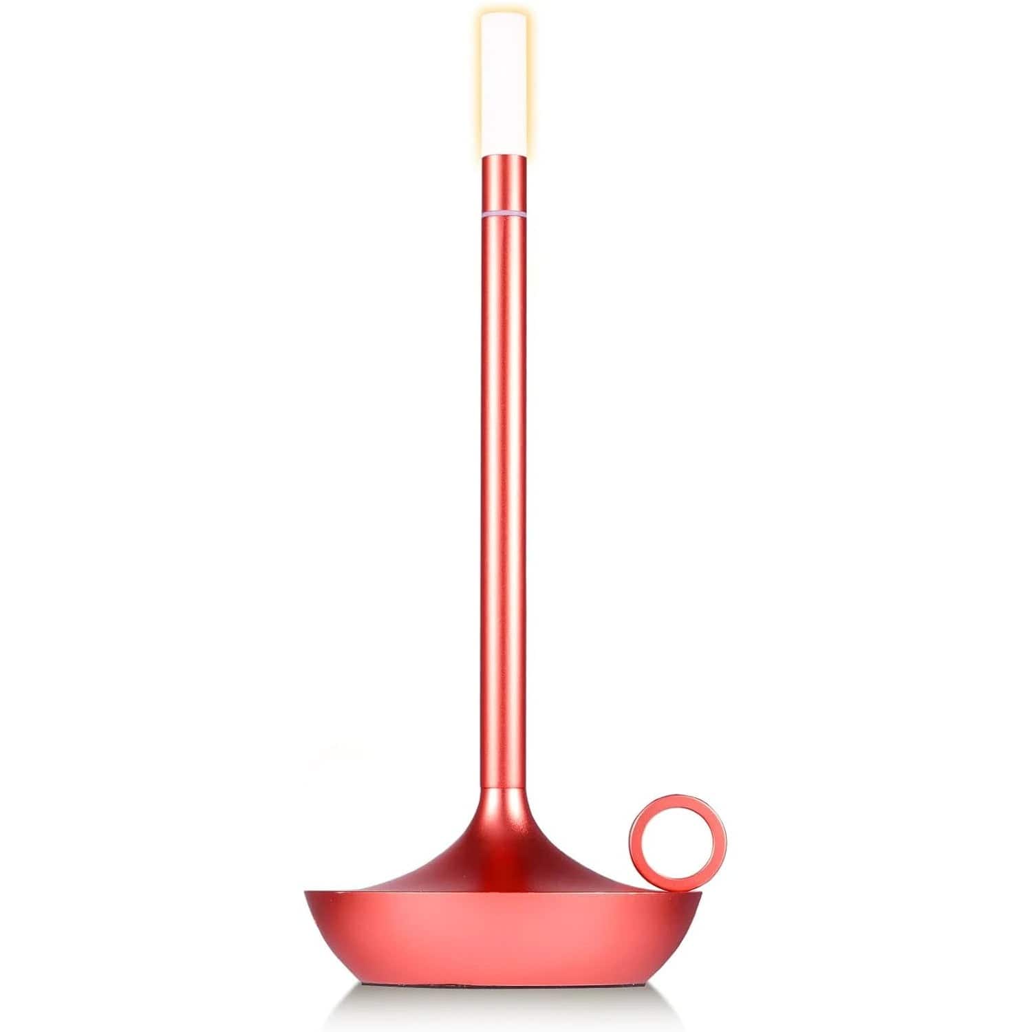 Verthara Candlestick Table Lamp Red