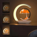 Verthara Cordless LED Table Lamp With 3D Hourglass Design – Wireless Charging - Adjustable Colour - Modern Style - Ideal For Bedside Or Desk