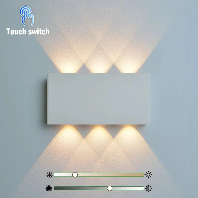 Verthara Cordless LED Wall Light With Touch Control – Rechargeable - Dimmable - Minimalist Design - Three Colour Temperatures - Indoor Use Touch 3 colors / WA806B-White