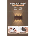 Verthara Cordless LED Wall Light With Touch Control – Rechargeable - Dimmable - Minimalist Design - Three Colour Temperatures - Indoor Use