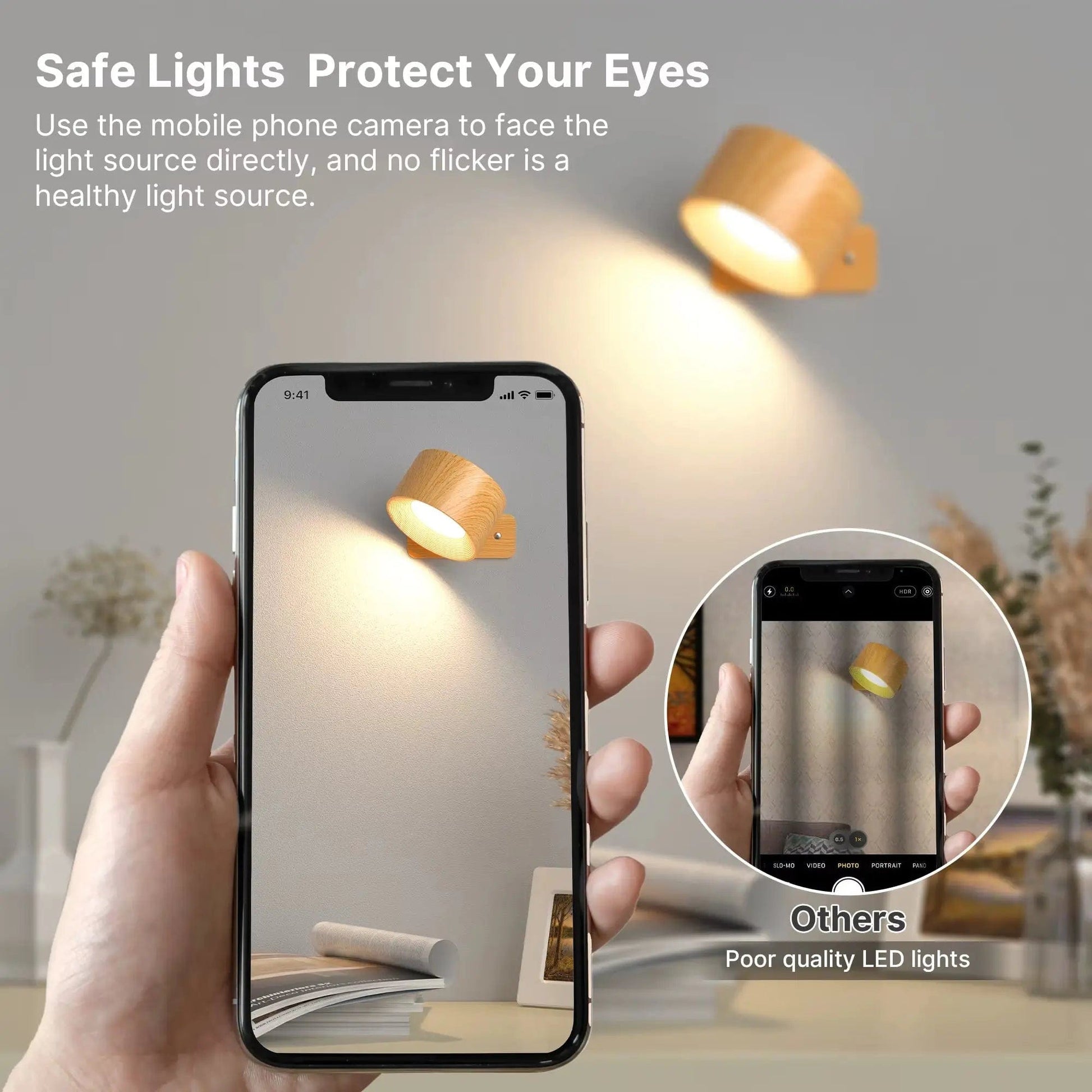 Verthara Cordless Wall Lamp - Battery Operated Light - Ambilume