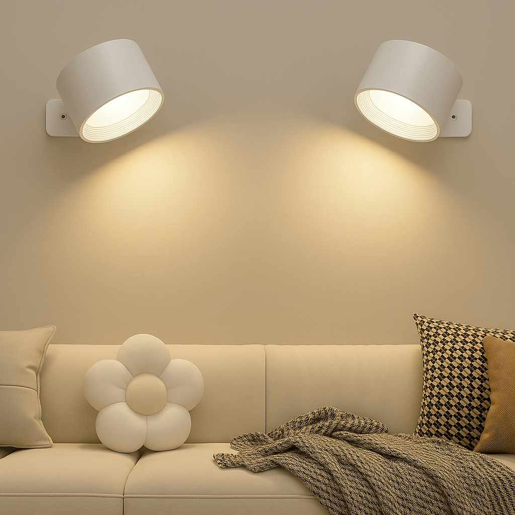 Verthara Cordless Wall Lamp - Battery Operated Light - Rechargeable Wall Light - Ambilume White / Touch Control