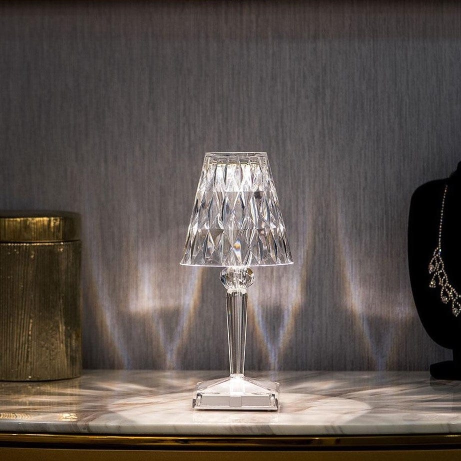 Verthara Crystal Rechargeable Table Lamp