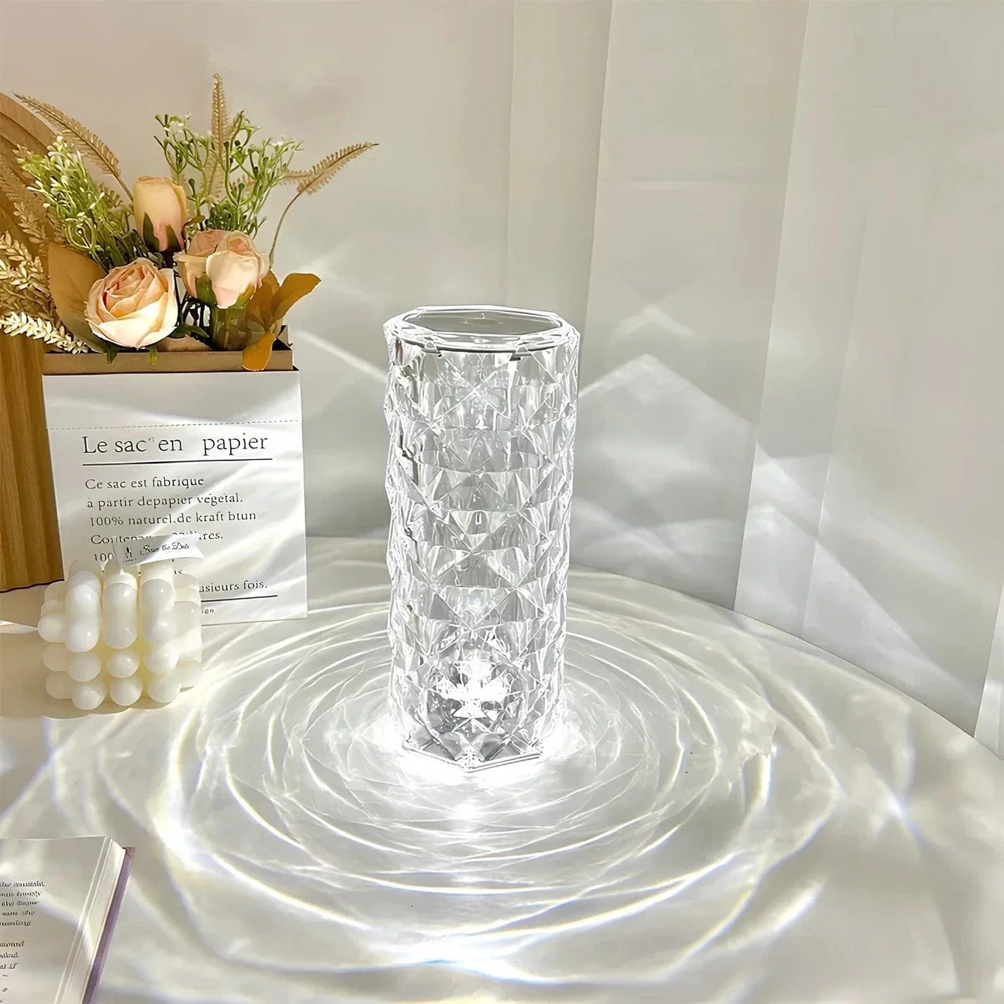 Verthara Crystal Touch Elegant Rechargeable Table Lamp