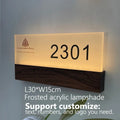 Verthara Custom LED Door Number Light - Illuminated - Modern Design - High-Quality Acrylic - Easy Mounting - Bright Visibility - Ideal For Hotels