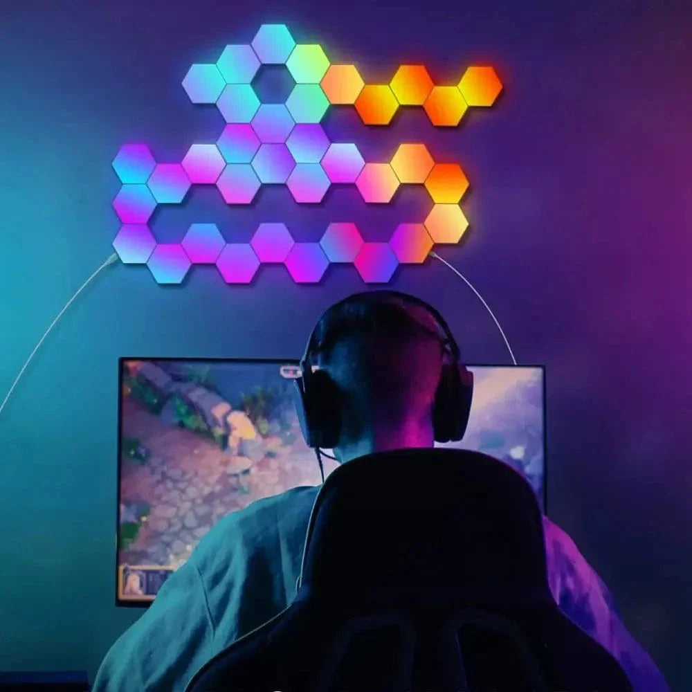 Verthara Customisable LED Hexagon Wall Lights