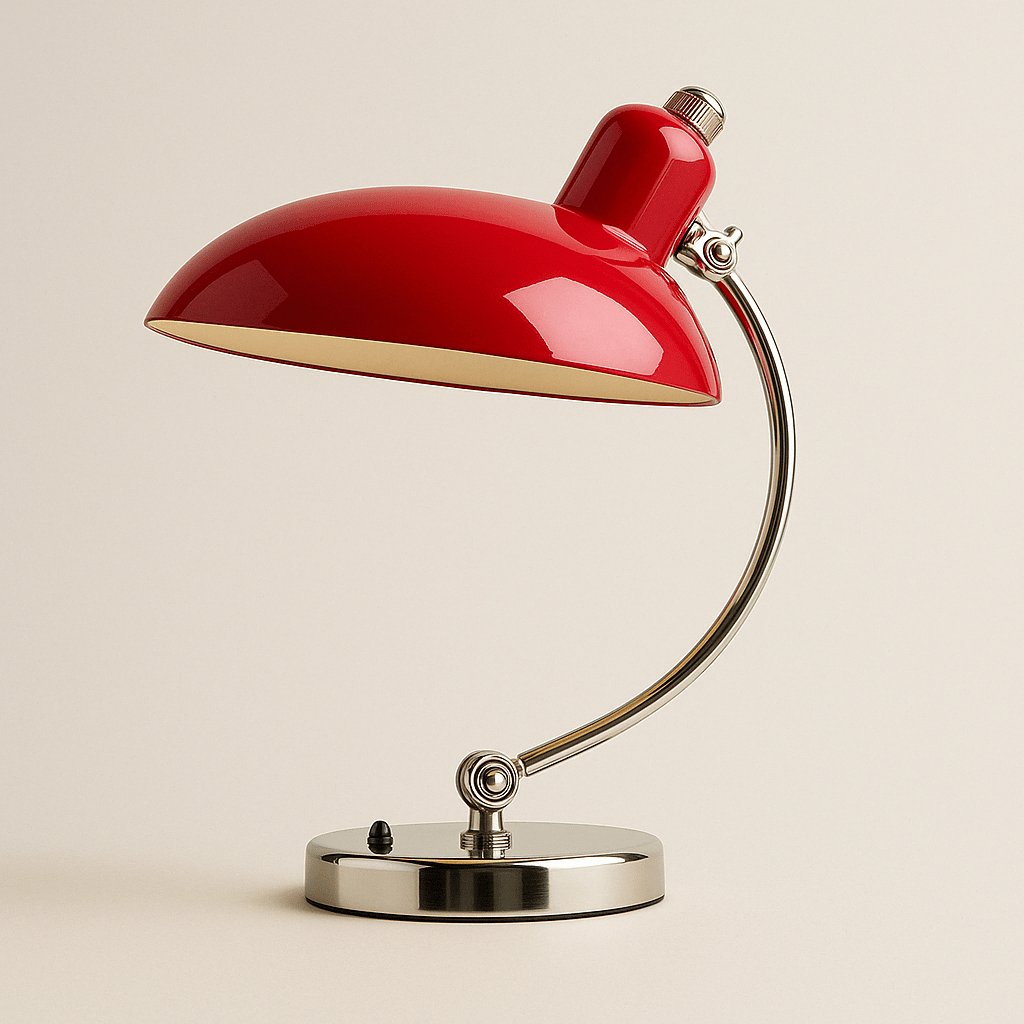 Verthara Denmark Table Lamp - Vintage Bauhaus Design Red / Three color dimming