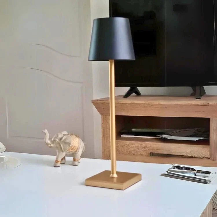 Verthara Dimmable Deluxe Rechargeable Table Lamp Gold & Black