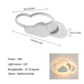 Verthara Dimmable LED Flush Mount Ceiling Light – Cloud Design – Adjustable Colour Temperature - 32W - Remote Control - Ideal For Children's Rooms Default