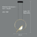 Verthara Elegant Bird Design Golden Magpie LED Wall Lamp Single head hanging / Cool White(5500-7000K)