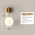 Verthara Frosted Glass LED Wall Lights B Gold 9w / Cool White