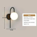 Verthara Frosted Glass LED Wall Lights C Black 9w / Neutral Light