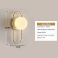 Verthara Frosted Glass LED Wall Lights A White Gold 9w / Cool White