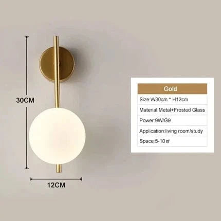 Verthara Frosted Glass LED Wall Lights