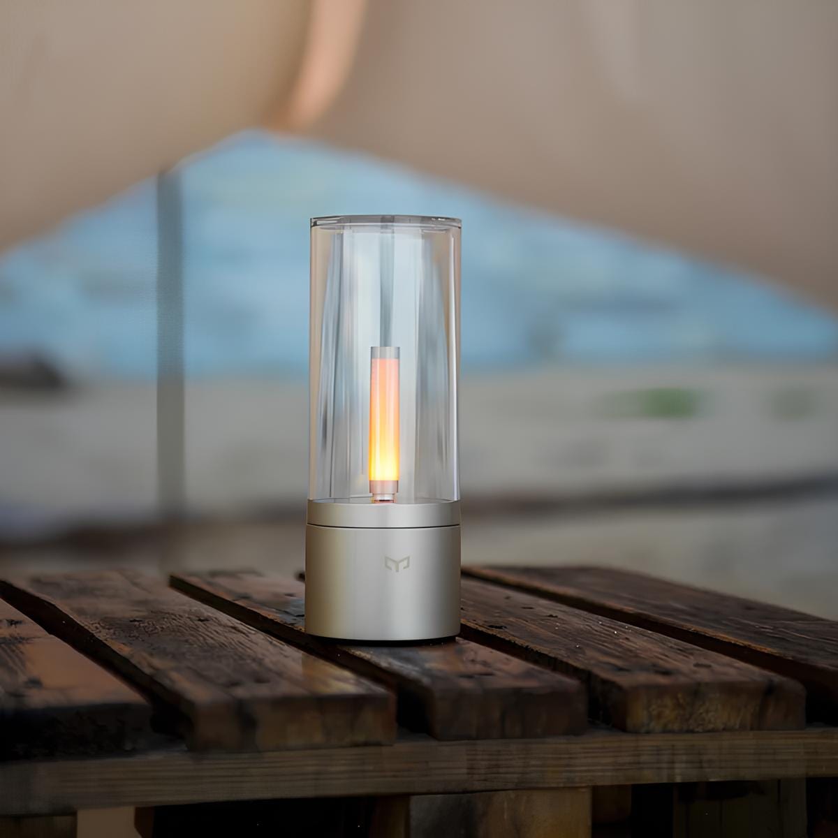 Verthara Glass Tube Design Rechargeable Table Lamp