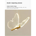 Verthara Golden LED Butterfly Pendant Light