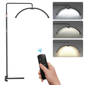 Verthara Half-Moon LED Floor Lamp Black