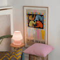 Verthara Hand-Blown Glass Mushroom Table Lamp