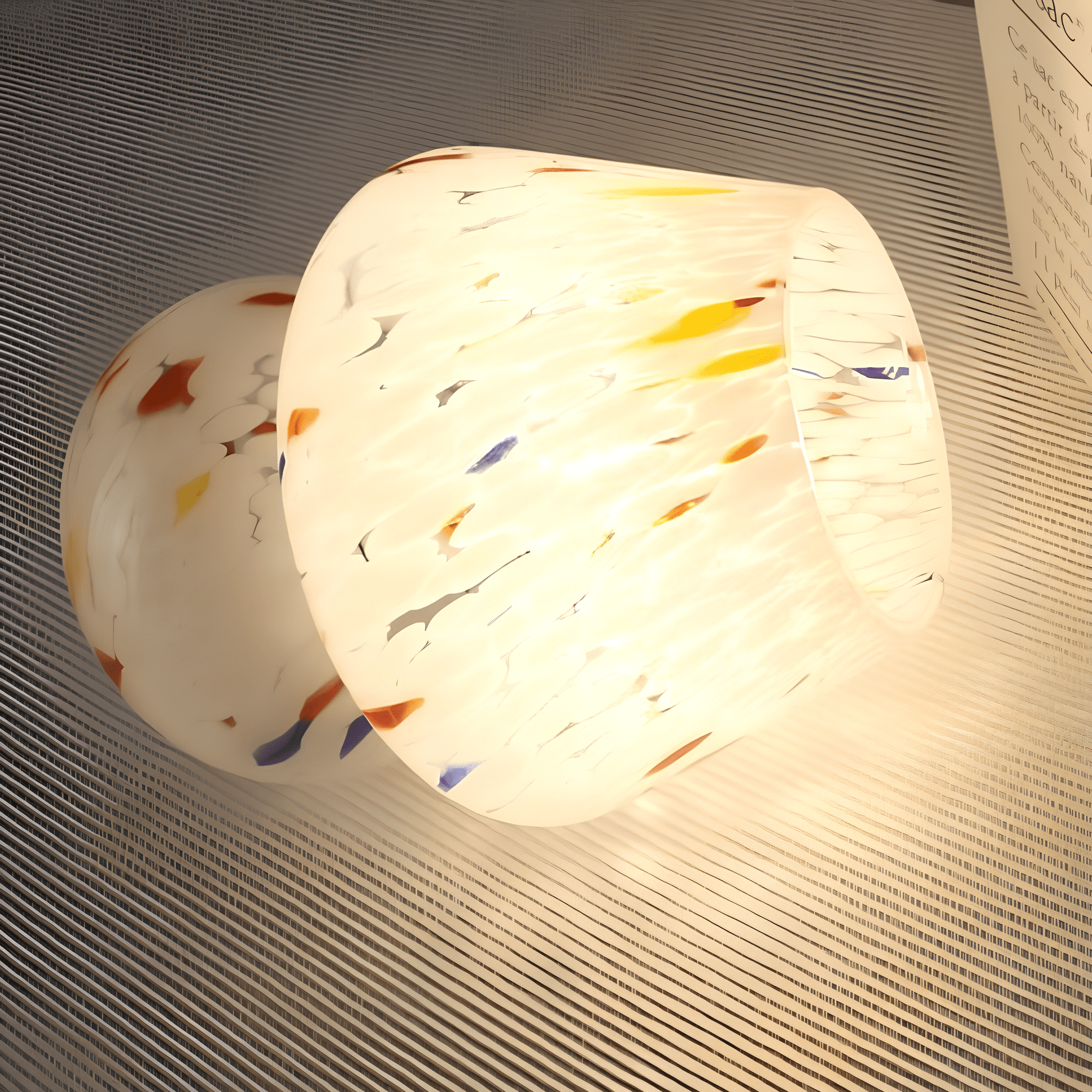 Verthara Hand-Blown Glass Mushroom Table Lamp
