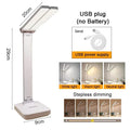 Verthara LED Desk Lamp - Cordless - USB Rechargeable - Dimmable - Foldable Design - Eye Protection - Available in Multiple Colours White Plug in
