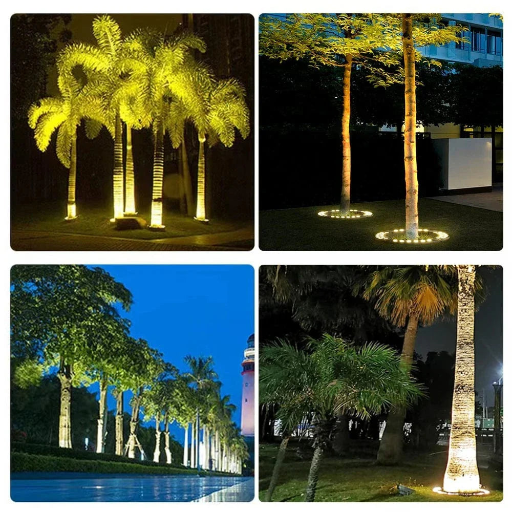 Verthara LED Outdoor Spotlight With Spike Mount – IP65 Rated - RGB - Aluminium - Garden Landscape Lighting - 12W - Durable and Weatherproof