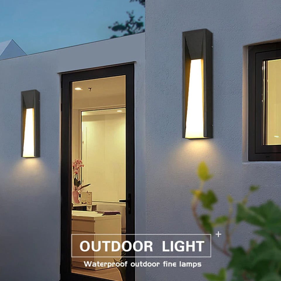 Verthara LED Outdoor Wall Light - Wall Mounted - IP65 Rated - Black Aluminium - Warm/Cool White - Energy Efficient - Modern Design