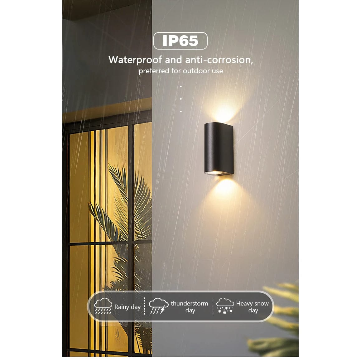 Verthara LED Outdoor Wall Light - Waterproof Design - IP65 Rated - Durable ABS Material - Modern Cylinder Shape - 6W Power - Indoor/Outdoor Use