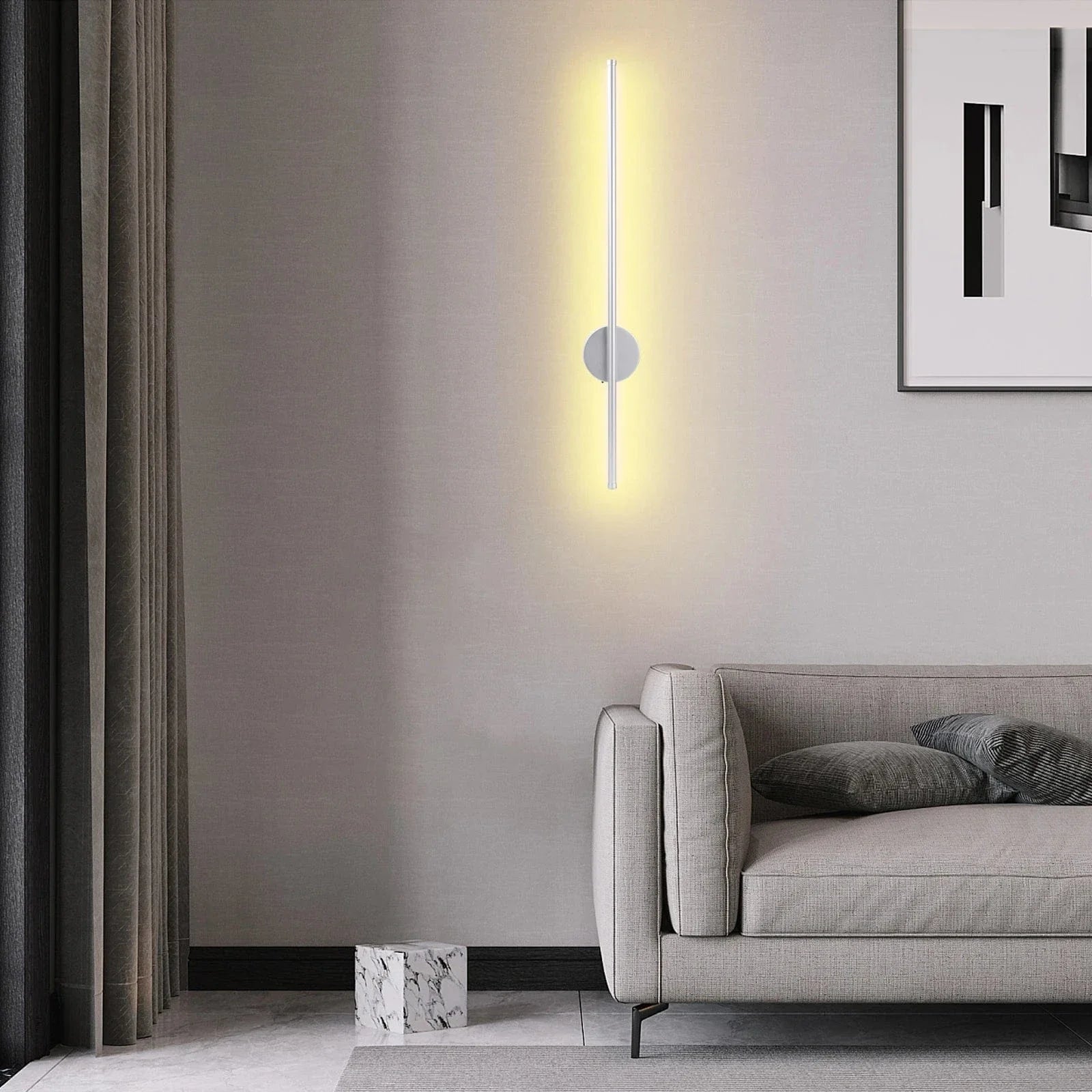 Verthara LED Rechargeable Wall Lamp Silver / 50cm