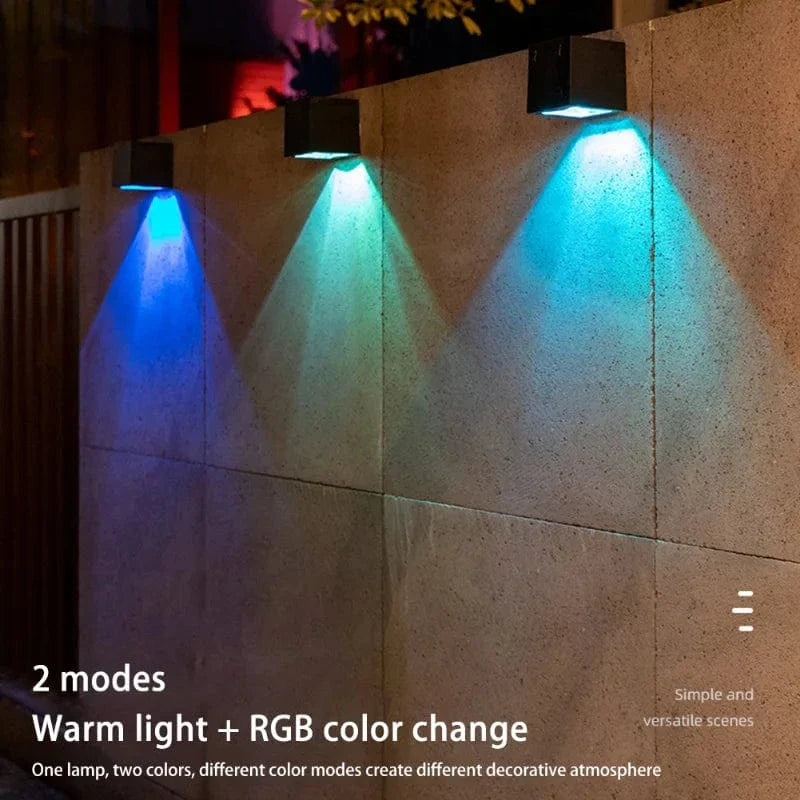 Verthara LED Solar Wall Light – Outdoor Mount – IP65 Waterproof – European Style - Manual Switch - Garden Lighting - 6-12 Hours Illumination