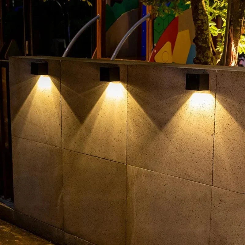 Verthara LED Solar Wall Light – Outdoor Mount – IP65 Waterproof – European Style - Manual Switch - Garden Lighting - 6-12 Hours Illumination