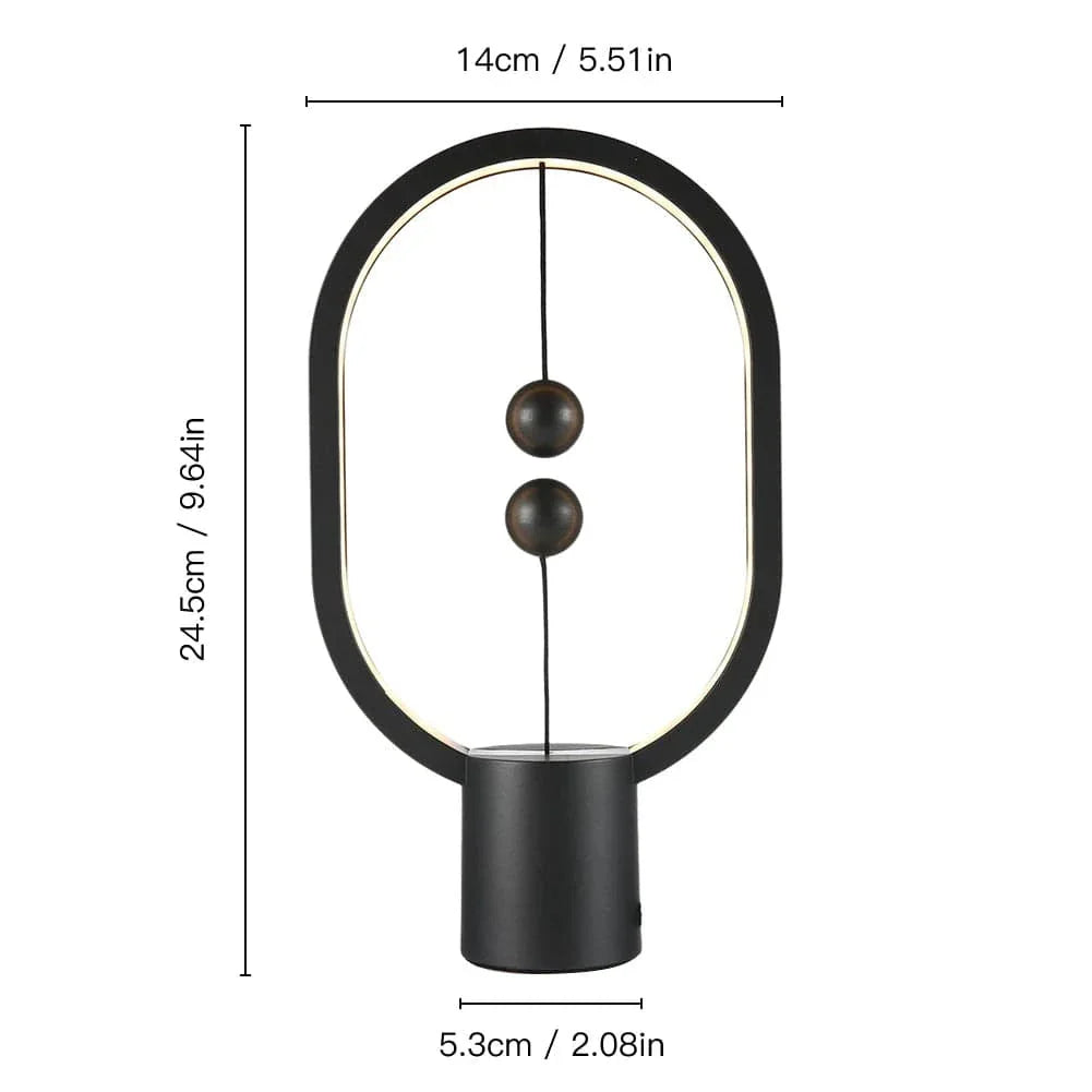 Verthara LED Table Lamp With USB Charging – Mini Balance Design - Warm White Light - Decorative - Elegant Home Accent Default