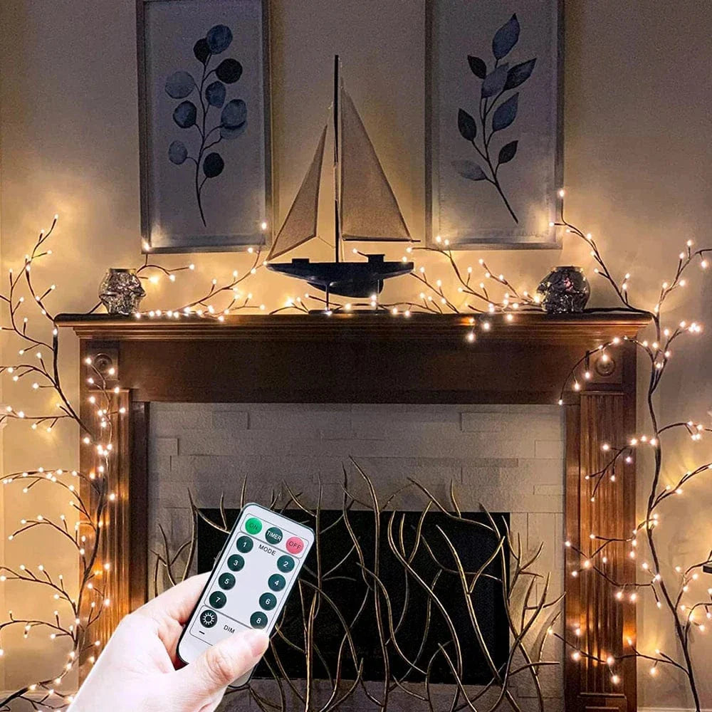 Verthara LED Tree Branch Lamp - Solar or USB Powered