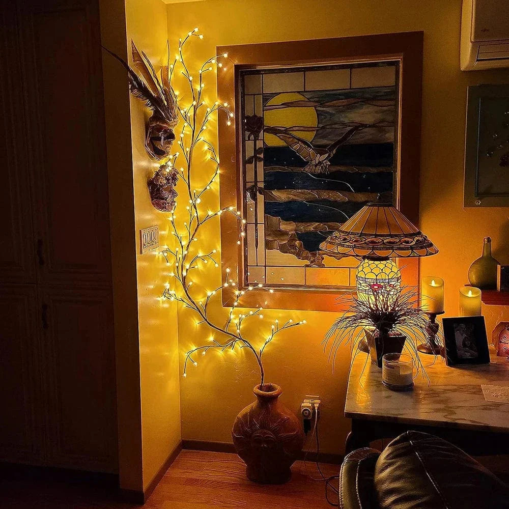 Verthara LED Tree Branch Lamp - Solar or USB Powered