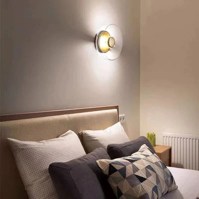Verthara LED Wall Lamp With Glass Shade - Modern Design - Warm White Light - Iron Construction - Indoor Wall Lights - Decorative Sconces