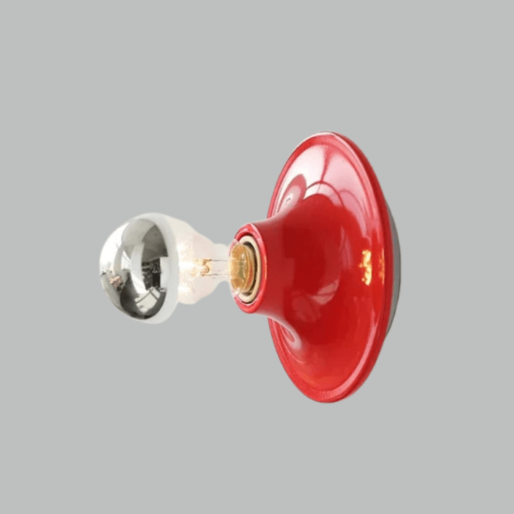 Verthara LED Wall Light – Wall-Mounted Decorative Fixture – Nordic Design - Warm White - Indoor Use - Energy-Efficient - Durable Metal and Acrylic Red