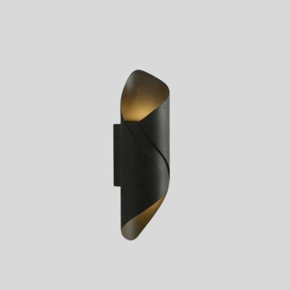 Verthara LED Wall Light - Wall-Mounted - IP65 Waterproof - Creative Up and Down Lighting - Modern Design - Suitable for Indoor/Outdoor Use Black