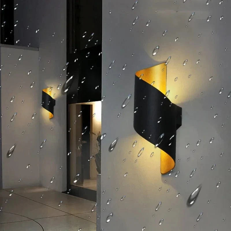Verthara LED Wall Light With Modern Spiral Design - Waterproof - Indoor/Outdoor Use - 10W - Aluminium Construction - IP65 Rated
