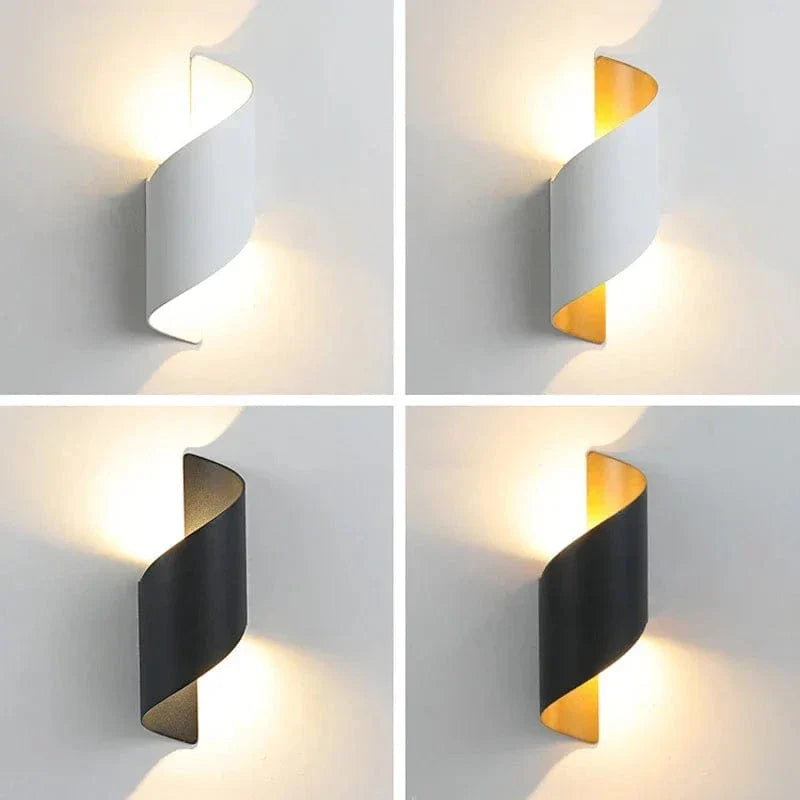 Verthara LED Wall Light With Modern Spiral Design - Waterproof - Indoor/Outdoor Use - 10W - Aluminium Construction - IP65 Rated