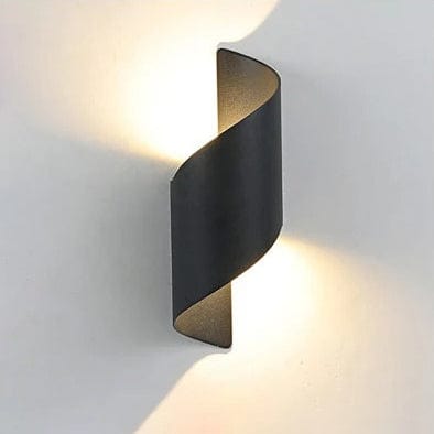 Verthara LED Wall Light With Modern Spiral Design - Waterproof - Indoor/Outdoor Use - 10W - Aluminium Construction - IP65 Rated Natural White 4000K / Black
