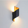 Verthara LED Wall Light With Modern Spiral Design - Waterproof - Indoor/Outdoor Use - 10W - Aluminium Construction - IP65 Rated Natural White 4000K / Black and Gold